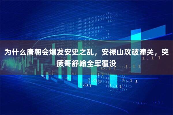 为什么唐朝会爆发安史之乱,安禄山攻破潼关,突厥哥舒翰全军覆没